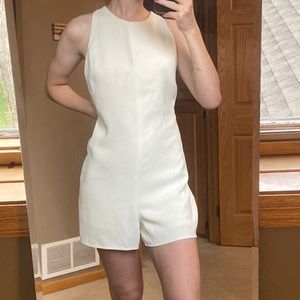 Zara small off white back cross neck mini romper.